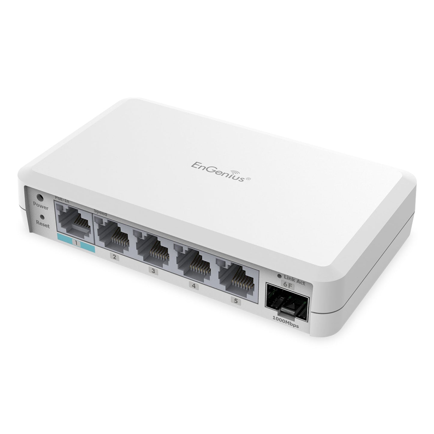 EXT1106: 雲端管理型 EXT1106 5埠 Gigabit 延展型交換器,配備1個SFP插槽
