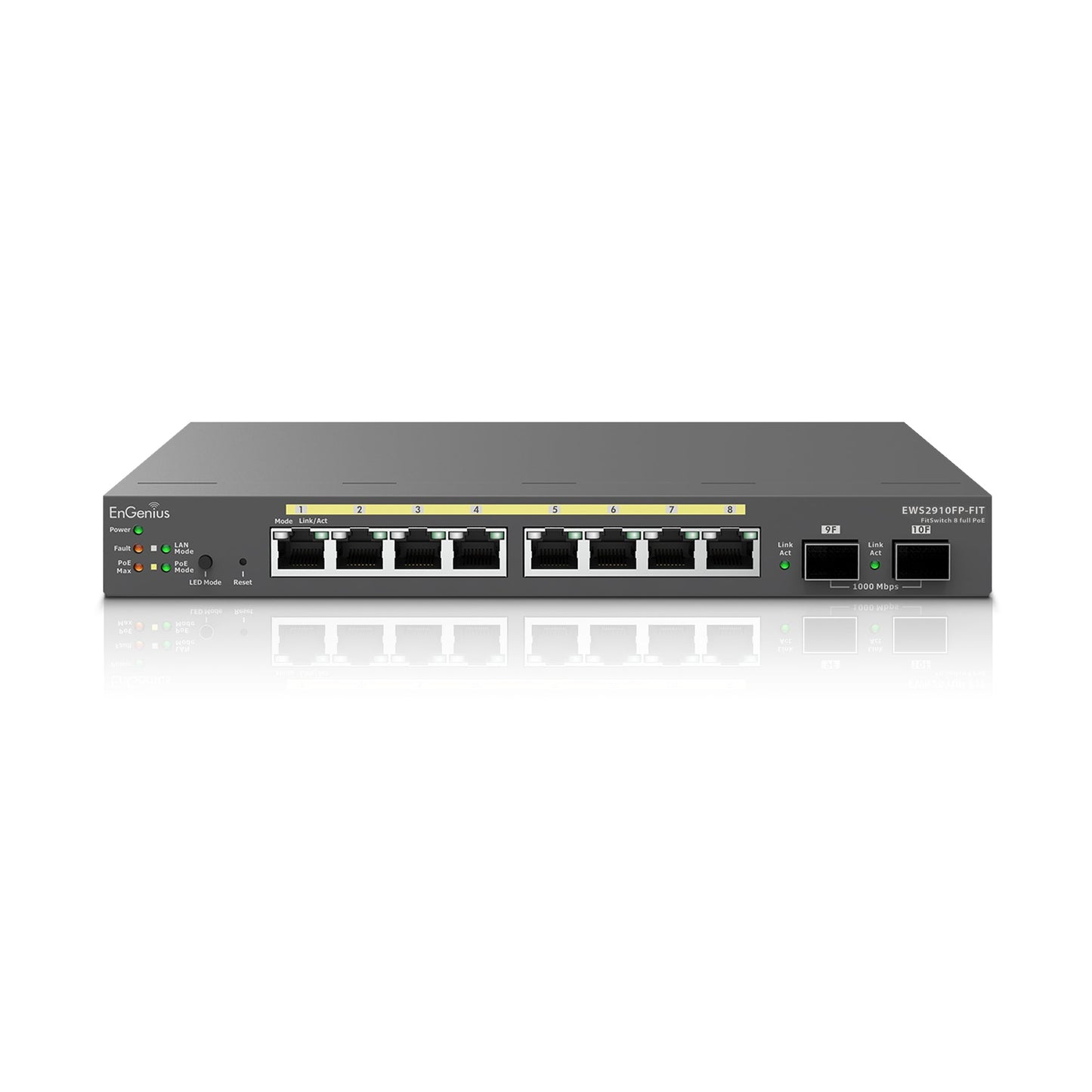 EWS2910FP-FIT: EnGenius Fit 110W Gigabit PoE+ 8埠交換器